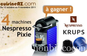 Jeu concours: gagnez 4 machines Nespresso Pixie avec cuisine AZ krups