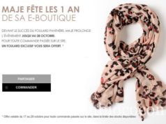 Maje offre un foulard panthère pour tout achat sur son e-boutique qui fête ses 1 an maje1