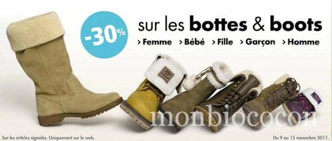 Réduction: -30% sur les bottes et boots chez Gémo gemo