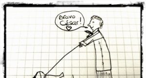 Espionnage et propos de mamie qui fait faire caca à son chien dans le Parc Bordelais caca-chien