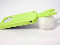 Coup de coeur pour la coque Iphone 4 Lapin: avec grandes oreilles et queue de lapin ! coque-Iphone-4-lapin-vert-2