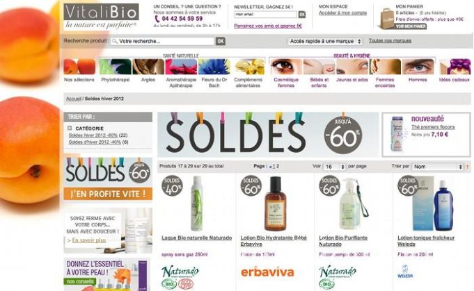 Soldes de cosmétiques BIO, youou ! Eux aussi y ont droit ! soldes-produits-bio