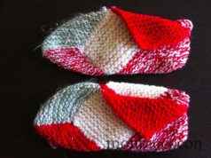 Chaussons en laine tricotés par ma tata: carrés de laines assemblés pour des pieds au chaud chaussons-laine-tricotés-maison-home-made-DIY