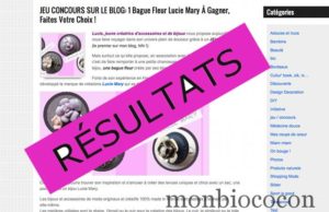 RÉSULTATS du Jeu Concours pour la Bague Fleur Lucie Mary: qui est la gagnante? jeu-concours-1-résultats