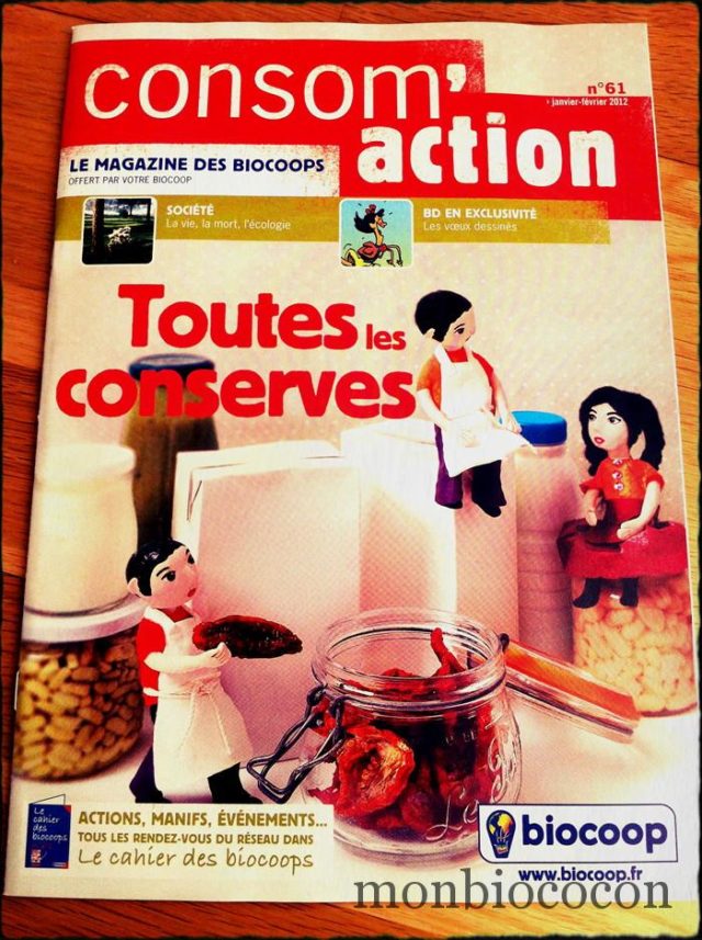 Consom’action: le magazine des Biocoops. Gratuit et plein de bonnes idées bio et sympa. revue-bio-8