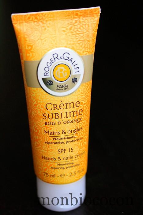 Roger & Gallet Crème sublime Bois d’Orange pour mains et ongles, SPF 15: test et avis