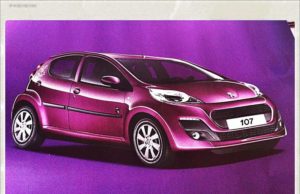 Elle est pas belle c’te nouvelle tuture? 107 violette, c’est la fête, lol. Et ça rime… Hum. peugeot-107-violet