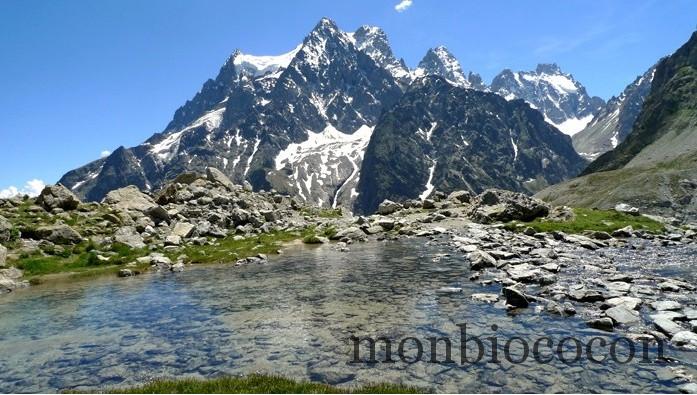 randonnée au glacier blanc, lac tuckett,massif des écrins alpes