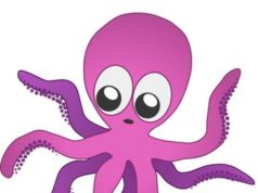 Logiciel Tincta Text Editor pour mon Mac, il est trop mignon ce poulpe violet-rose ! tincta-texte