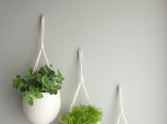 pot-de-plantes-suspendus-lien-coton-blanc