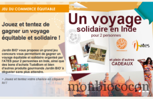 Un voyage solidaire, moi ça me tente ! Jardin BIO organise un jeu, je croise les doigts… concours-voyage