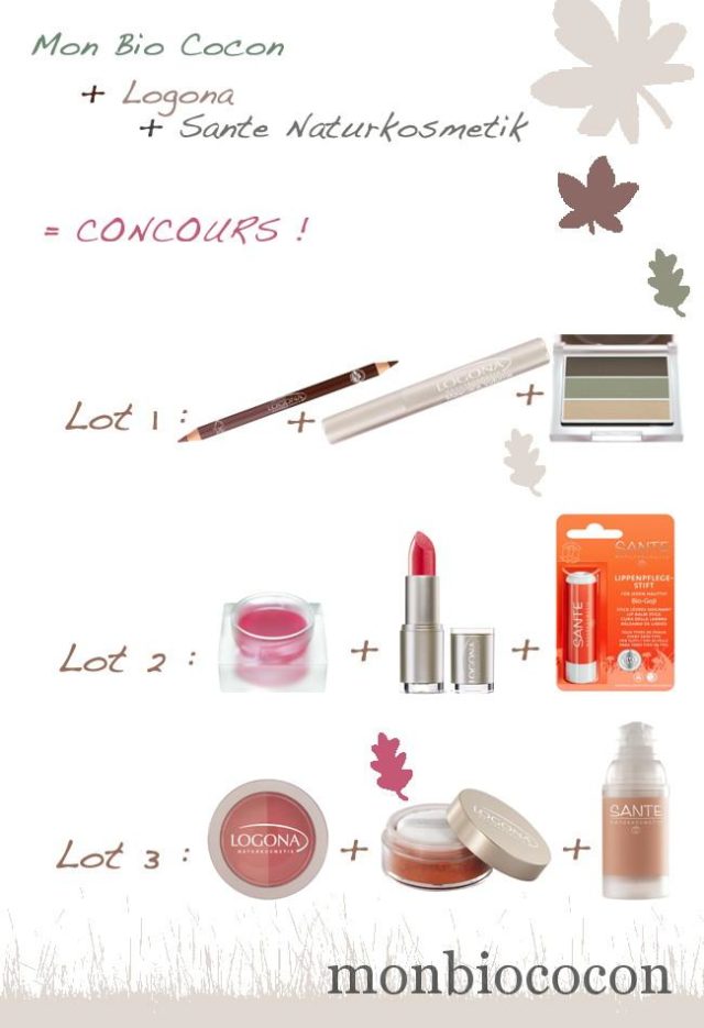 A GAGNER sur le blog : du maquillage Bio LOGONA & SANTE NATURKOSMETIK… Concours 1 an ! concours-logona-sante