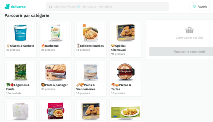 J’ai testé : livraison Picard par Deliveroo