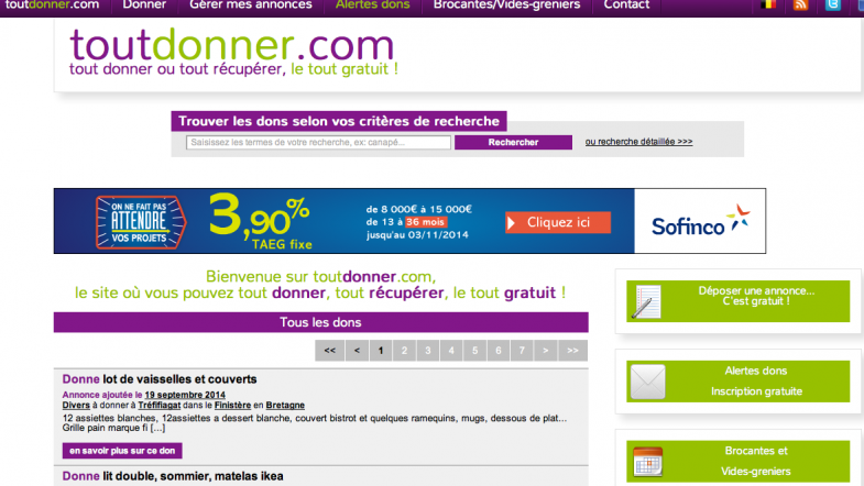 Tout donner, tout récupérer, gratuitement