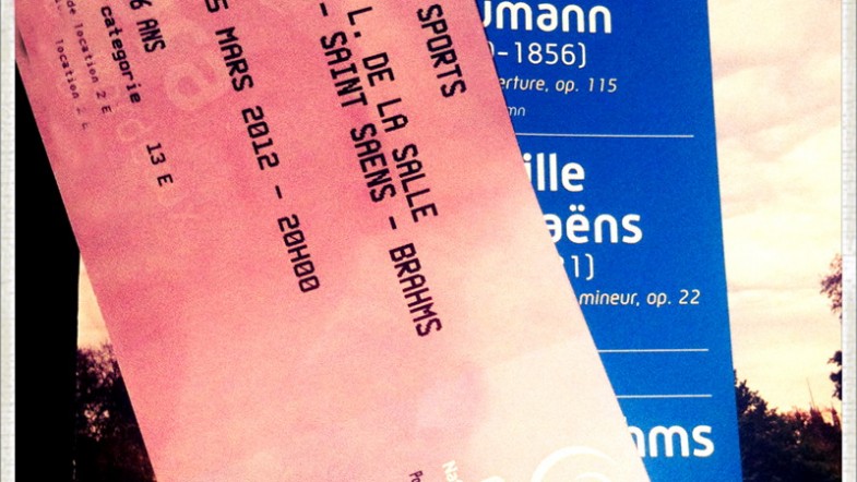 Hier soir c’était concert de musique classique au Palais des Sports: Schumann, Brahms, Saint Saens