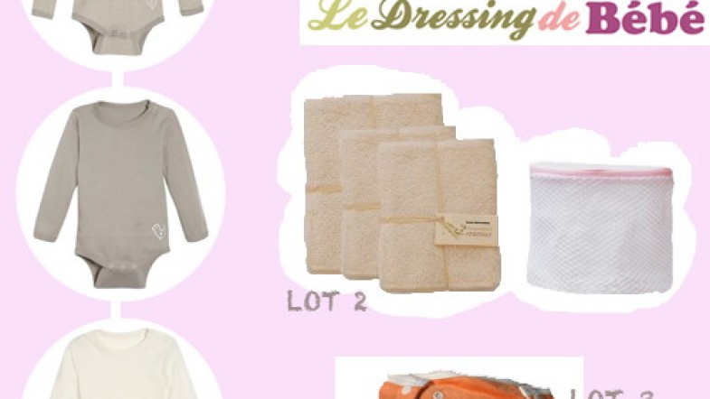 JEU CONCOURS SUR LE BLOG: 3 lots à gagner pour des bébés bio avec Le Dressing de Bébé