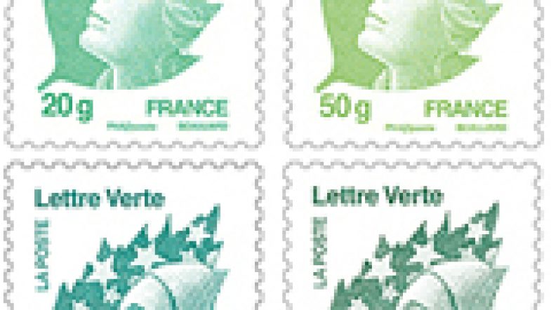 Les timbres verts de La Poste prennent le bateau